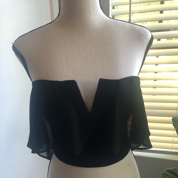 Gorgeous Bebe chiffon strapless top - Picture 1 of 4